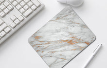 Mouse Pad, White Marble Coral, Rose Gold Home Office Decor, Mousepads, Desk Accessories, Mousepad, Mouse Mat, Computer Accessories, -1