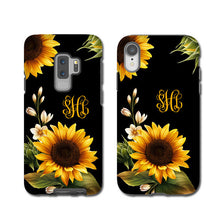 Sunflowers monogrammed iPhone XS Case, Sun Flower iPhone XR case, iPhone 8 Case, iPhone 8 Plus Case, Galaxy S9 case, Galaxy Note 9 case