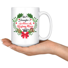 Hallmark Christmas Movie Mug, Custom Name Christmas movie watching mug 15oz, Holiday Mug, Movie Watching Coffee Mug, Christmas gift for her
