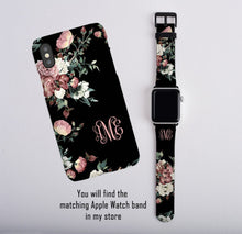 Vintage shabby chic roses monogrammed iPhone XS Case, iPhone 11 Pro Max, iPhone XR, iPhone 8, iPhone 8 Plus, Galaxy S10, Galaxy Note 9 case