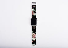 Apple Watch Band Vintage shabby chic roses monogrammed, faux leather, 38 mm, 42 mm, custom iWatch, personalized Apple watch strap gift box