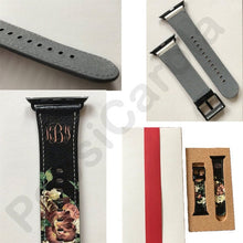 Apple Watch Band for men, artificial leather, wood design, 38 mm, 42 mm, Apple iwatch series 4 band, Apple watch strap for him in gift box