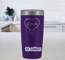 Nurse Tumbler, Nurse Gift, Personalized Nurse Travel Mug, Nurse Coffee Mug, Nurse Appreciation, Nurse Cup, Registered Nurse Mug,20oz Tumbler