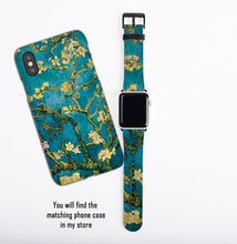 Van Gogh Almond Blossoms Apple Watch Strap, artificial leather, 38 mm, 42mm, Art Apple iwatch all series, Apple watch band, art teacher gift
