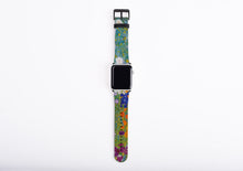 Gustav Klimt Cottage Garden Apple Watch band and iPhone case set, apple watch strap, iPhone XS case, iPhone 8, iPhone xr, faux vegan leather