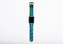 Abalone Shell Apple Watch Band, faux leather iWatch band, Apple watch band 38mm, 40mm, 42mm, 44mm, fits all series, ready for gift giving