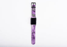 Apple Watch Band 38 mm for women, purple silver marble design, artificial leather, 38 mm, 42 mm, Apple watch strap for her, fits all series