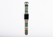 Apple Watch Band 42mm, distressed wood design, unisex, artificial leather, 38mm, 42 mm, iWatch all series, Apple watch strap, back to school