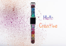 Apple Watch Band Paintbox,Watercolor Palette faux leather iWatch strap, 38mm, 42mm, Art Apple watch band, gift art lovers, art teachers gift