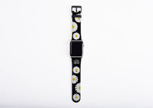 Watch Band for Apple Watch, Daisy Monogram Apple watch band, faux leather, 38 mm, 42mm, floral custom iWatch, personalized Apple watch strap
