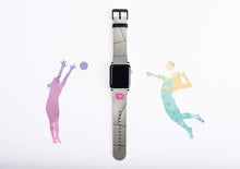 Volleyball Gift Apple Watch Band 42mm, monogram Volleyball Mom gift, faux leather, 38 mm, 42 mm, custom iWatch, personalized gift for girls