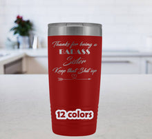Badass Sister, Keep that shit up, Best Sister Gift, 20oz Travel Mug for sisters, sister mug, Christmas gift sister, sarcastic sister tumbler