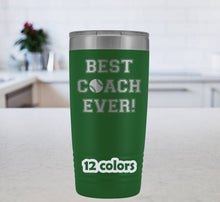 Best Coach Ever Baseball Coach gift, baseball 20oz stainless steel travel mug, Baseball Tumbler, coach gift, baseball trainer mug