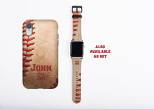 Baseball Apple Watch Band, custom number watch strap, faux leather, 38 mm, 42 mm, custom iWatch, personalized gift for boys, baseball mom