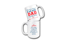 Badass Dad Keep that shit up custom name gift for father 15 oz white ceramic mug, last minute fathers day gift big mug for Dad, personalized