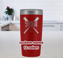 Baseball Coach Personalized Tumbler - 20oz Insulated Stainless Steel Travel Mug - customized Baseball Coach gift - Gift for baseball coaches