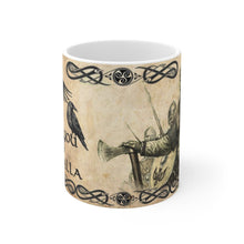 See you in Valhalla Mug, Norse mythology ceramic coffee mug, Viking gift, Odin, Viking Valhalla Cup, Odin's ravens, 11 or 15 oz, Odin Mug