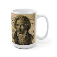 Beethoven Mug, Classical Music coffee cup, Ludwig van Beethoven, gift for musician, german composer, music teacher gift, pianist ceramic mug