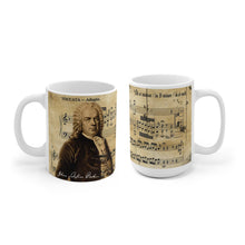 Classical Music Mug, Johann Sebastian Bach, german baroque musician, gift musician, german composer, music teacher gift, pianist ceramic mug