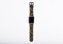 Snakeskin Print Apple Watch Band, 38mm 40mm 42mm 44,mm, faux leather Apple watch strap, vegan artificial leather, fits series 1 2 3 and 4