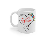 Nurse Mug personalized with name, Custom Nurse Mug, stethoscope mug, RN Coffee Cup, Nurse Appreciation Registered Nurse Mug nurse graduation