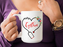 Nurse Mug personalized with name, Custom Nurse Mug, stethoscope mug, RN Coffee Cup, Nurse Appreciation Registered Nurse Mug nurse graduation