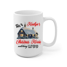 Christmas Movie Mug, Custom Name Christmas movie watching mug,  Holiday Coffee Mug with name, Movie Watching Tea Cup, Christmas mug for her
