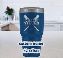 Baseball Coach Personalized Travel Mug - 30oz Stainless Steel Tumbler -customized Softball Coach gift -custom name gift for baseball coaches