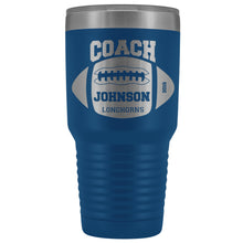 Football Coach Tumbler - Personalized  30oz Insulated Travel Mug - customized Football Coach gift - Gift football coaches - custom name mug