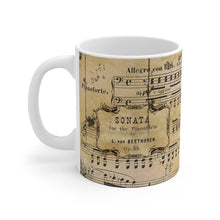 Beethoven Mug, Classical Music coffee cup, Ludwig van Beethoven, gift for musician, german composer, music teacher gift, pianist ceramic mug