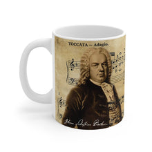 Classical Music Mug, Johann Sebastian Bach, german baroque musician, gift musician, german composer, music teacher gift, pianist ceramic mug