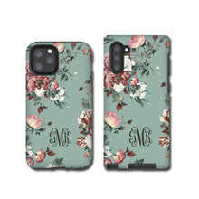 Vintage shabby chic roses monogram iPhone 11 Case iPhone 11 Pro Max iPhone XR iPhone xs max iPhone 8 Plus Galaxy S10 Galaxy Note 10 iPhone 7