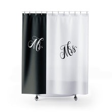 Mr and Mrs Shower Curtain and Bath Mat Set, Bride and Groom gift, funny wedding gift, his side her side shower curtain, bridal shower gift