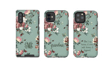 Vintage shabby chic roses monogram iPhone 11 Case iPhone 11 Pro Max iPhone XR iPhone xs max iPhone 8 Plus Galaxy S10 Galaxy Note 10 iPhone 7