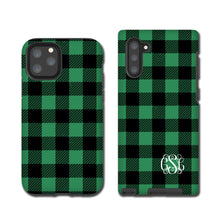 Buffalo Plaid Galaxy Note 10 Plus case sea green, personalized iPhone 11 Pro Max, Tartan Samsung Galaxy S8, iPhone XR, Galaxy S10, iPhone 8