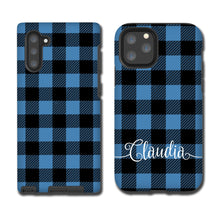 Buffalo Plaid blue black phone case