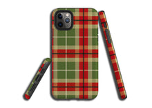 Green Red Tartan Christmas Plaid iPhone 11, iPhone X,  Galaxy Note 10, iPhone XS MAX, iPhone 8 Plus, Samsung Galaxy S9, Galaxy S10, iPhone 7