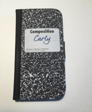 Composition Book personalized with name phone wallet case Galaxy S4 Galaxy Note 3 iPhone wallet iPhone 6s S6 Edge iPhone 4s gift for teacher