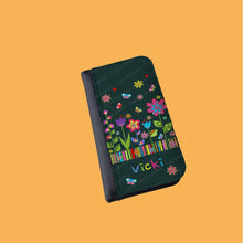 Spring flowers colorful iPhone 6s case personalized custom floral phone wallet Samsung Galaxy S5 wallet iPhone 6 Plus Galaxy S6 iPhone 4s