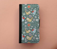 Floral Love cats flowers hearts Galaxy S5 Galaxy S4s case cute floral phone wallet funny comic Samsung Galaxy iPhone 6 wallet iPhone 4s case