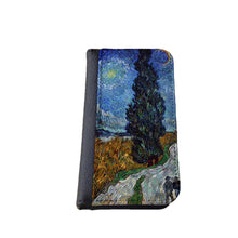 Vincent van Gogh Road with cypress and star phone wallet case Samsung Galaxy S4 iPhone wallet iPhone 6 Plus Galaxy S6 Samsung S5 iphone 4s