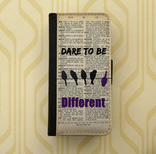 Dare to be different quote Galaxy S4 case Samsung Galaxy Note 4 Note3 iPhone wallet case iPhone 5c case Samsung Galaxy S7 iPhone 8 iPhone 6S