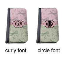 Dragonfly iPhone 6s case with monogram -Roses pink green Galaxy S4 wallet case Samsung Galaxy S6 Galaxy S6 Edge iPhone 5C iPhone 4 iPhone se