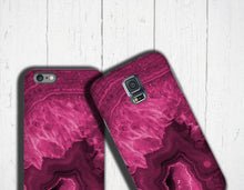 Agate stone iPhone 11 Case magenta crystal iPhone 7 Case Gemstone iPhone Case Samsung LG G7 Galaxy Note 8 Galaxy S8 iPhone SE iPhone 8 Plus
