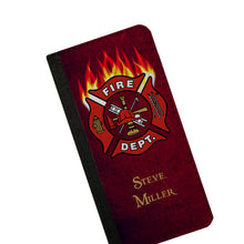 Firefighter gift for men custom name Galaxy S4 iPhone 6s case personalized phone wallet Samsung Galaxy S7 Edge iPhone 5s iPhone 6s Plus case
