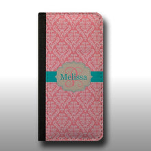 Pink damask pattern iphone 6s case personalized iPhone 7 custom wallet case Samsung Galaxy S6 iPhone 4s Samsung Galaxy Note 3 iPhone 7 plus