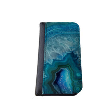 Agate stone iPhone 6s wallet case blue agate crystal geode Samsung Galaxy Note 4 case Phone wallet case iPhone 5s case iPhone SE iPhone 4s