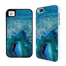 Agate stone phone case blue crystal rubber case mineral iPhone 7 iPhone 8 rubber case iPhone 6s rubber case iPhone SE Samsung Galaxy S3 S4