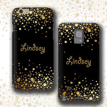 Personalized iPhone 7 case Samsung Galaxy Note 5 iPhone 6s plus iPhone 5 LG G7 Golden Rain black gold phone case Galaxy S6 Edge Plus