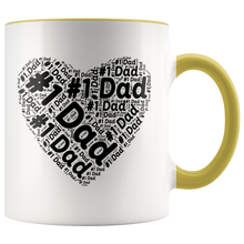 Number one Dad 11oz accent mug